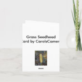 Carte de note sur les semis d'herbe (Dos)