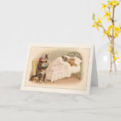 Carte de note sur l'histoire du lit des chats vint (Fleur jaune)