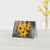 Carte de note Susan Blank aux yeux noirs (Fleur jaune)