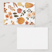 Carte de note Teintes d'automne (Devant / Derrière)