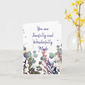 Carte de note terriblement et merveilleusement fai (Fleur jaune)