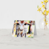 Carte de note Texas Longhorn (Fleur jaune)