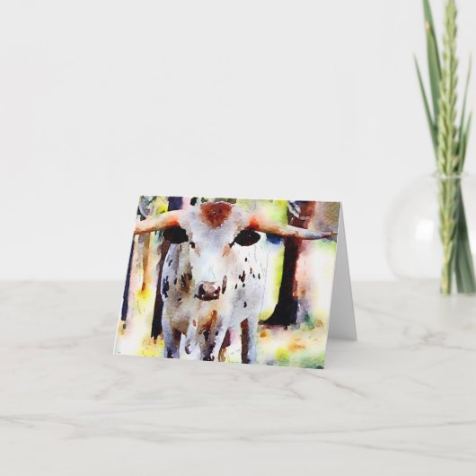 Carte de note Texas Longhorn (Devant)