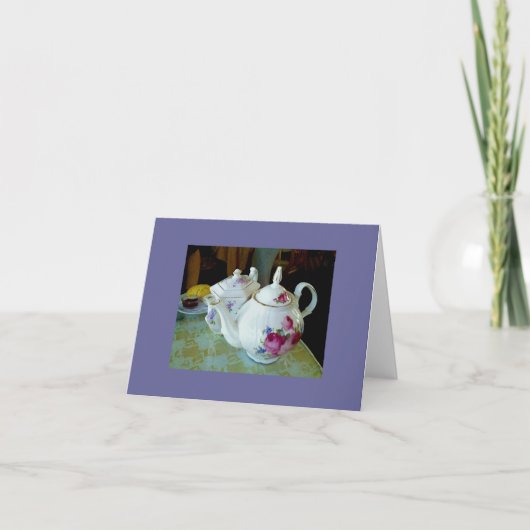 carte de note - théières anglaises (Devant)