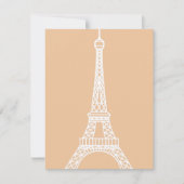 Carte de note Tour Eiffel blanche moderne (Devant)