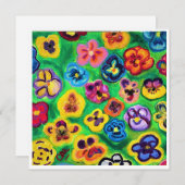 Carte de note Tout va venir Pansies (Devant / Derrière)