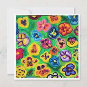 Carte de note Tout va venir Pansies