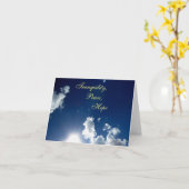 Carte de note Tranquillité Peace Hope Nuages (Fleur jaune)