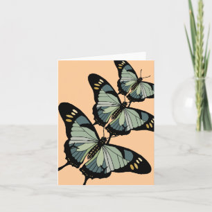 Carte de note Trio Papillon