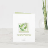 Carte de note Tulip Crème Verte (Dos)
