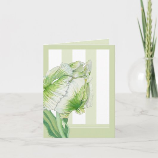 Carte de note Tulip Crème Verte (Devant)