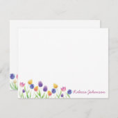 Carte de note Tulip personnalisée (Devant / Derrière)