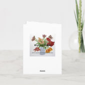 Carte de note Tulipes d'anniversaire (Dos)