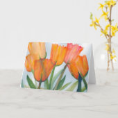 Carte de note Tulipes orange (Fleur jaune)