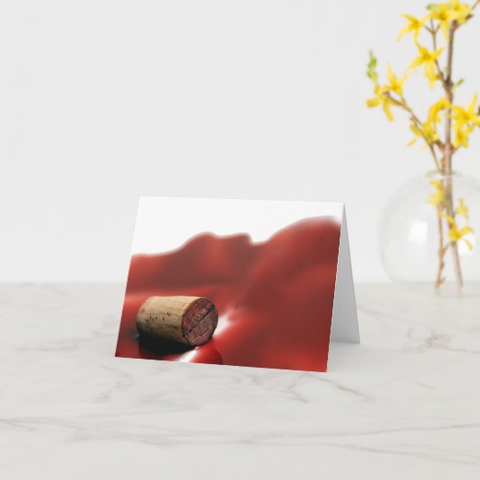 Carte de note "UnCorKed" pour les amateurs de vin (Fleur jaune)