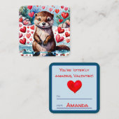 Carte de note Valentine pour les enfants de la cla (Devant / Derrière)