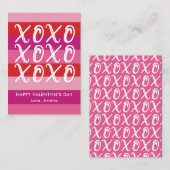 Carte de note Valentine XOXO Classroom (Devant / Derrière)