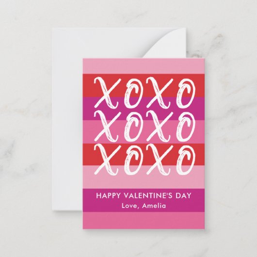 Carte de note Valentine XOXO Classroom (Devant)