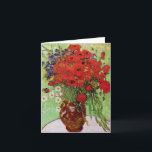 Carte de note Van Gogh Red Poppies and Daisies<br><div class="desc">Carte de note Van Gogh Red Poppies et Daises. Peinture à l'huile sur toile de 1890. Un tableau de fleurs coloré de Van Gogh, bien qu’il ne soit pas aussi célèbre que son célèbre vase de tournesols, cette oeuvre représente une autre entrée charmante dans le vaste catalogue de natures mortes...</div>