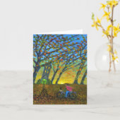 Carte de note venteuse de maison de tour (Fleur jaune)