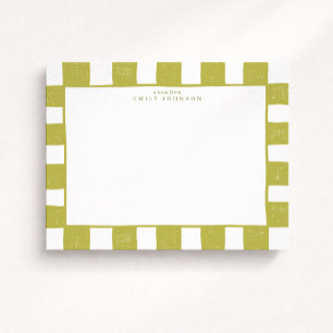 Carte de note Vérificateur Vert Citron