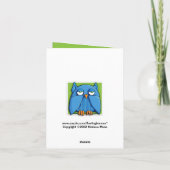 Carte de note verte Aqua Owl (Dos)