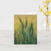 Carte de note verte de blé (Fleur jaune)