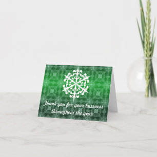 Carte de note verte et blanche de Merci de