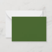 Carte de note verte Moss de script Cursive minimal (Dos)