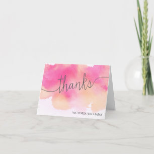 Carte de note vibrante de Merci de rêves/pêche