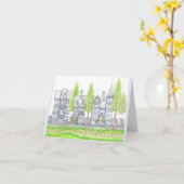 Carte de note victorienne (Fleur jaune)