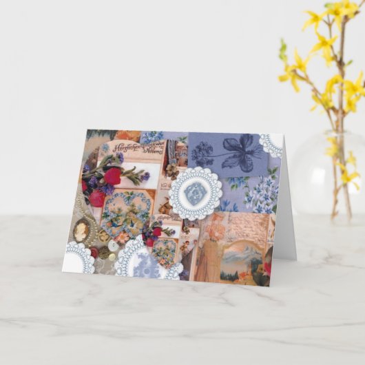 Carte de note victorienne (Fleur jaune)