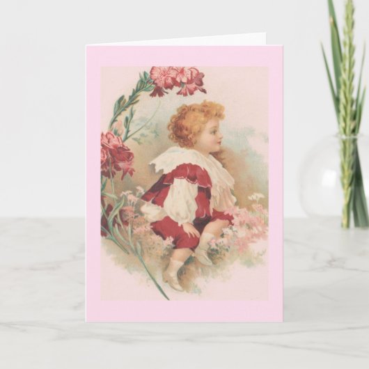 Carte de note victorienne d'enfant (Devant)