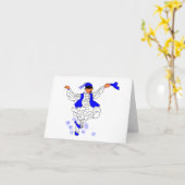 Carte de note vide à l'intérieur de la zone d'évas (Fleur jaune)