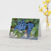 Carte de note vide de raisins (Fleur jaune)