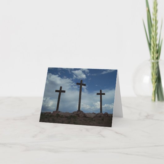 Carte de note vide de résurrection de croix de (Devant)