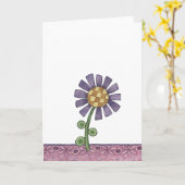 carte de note vierge (Fleur jaune)