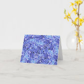 Carte de note vierge à l'hortensia bleu (Fleur jaune)
