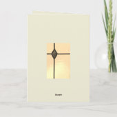 Carte de note vierge avec croix dorée religieuse (Dos)