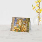 Carte de note vierge — Deruta Tile Lady (Fleur jaune)