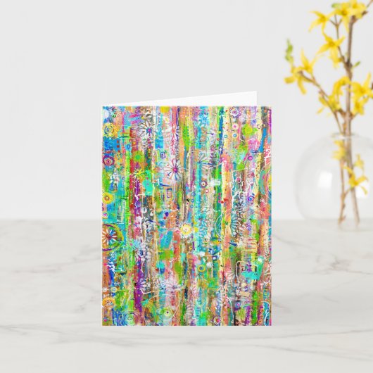 Carte de note vierge des jours ensoleillés (Fleur jaune)