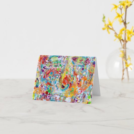 Carte de note vierge face off (Fleur jaune)