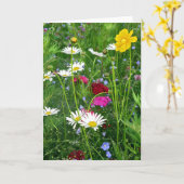 Carte de note vierge : Fleurs sauvages de printemp (Fleur jaune)