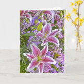 Carte de note vierge florale Lily Garden (Fleur jaune)