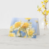 Carte de note vierge - Marguerite jaune soleil (Fleur jaune)