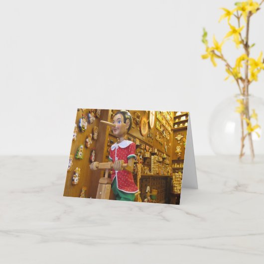 Carte de note vierge—Pinocchio (Fleur jaune)