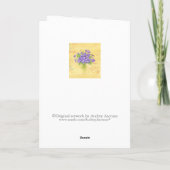 Carte de note vierge violet Bouquet (Dos)