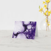 Carte de note vierge violette (Fleur jaune)