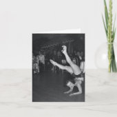 Carte de note vintage "Dame acrobatique" (Devant)