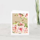 Carte de note vintage d'anniversaire avec des (Dos)